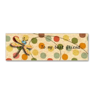 Candy Dragonfly Bookmark Business Card Templates