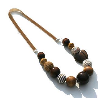 chestnut velvet necklace by handmade by hayley