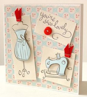 handmade you're sew lovely card by thoughts of you