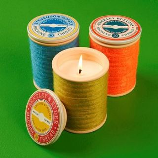 cotton reel candle by posh totty designs interiors