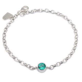 emerald bracelet may birthstone by lilia nash jewellery