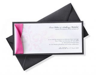 baroque mounted invitation  by dragonfly couture stationery