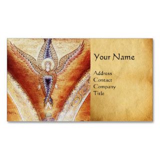 MOSAIC ANGEL MONOGRAM Parchment Business Card Template
