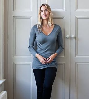 cashmere superfine v neck sweater by willowcashmere