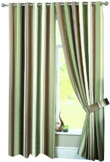 Whitworth Lined Ready Made Curtains 46" x 72" (117cm x 183cm) in Green with an Eyelet Ring Top   Lime Two Panel Curtain