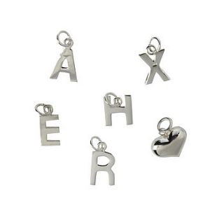 silver initial charm by highland angel