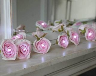 paper rose flower fairy lights by victoria jill