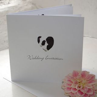 cow print heart wedding invitation by chandler invitations