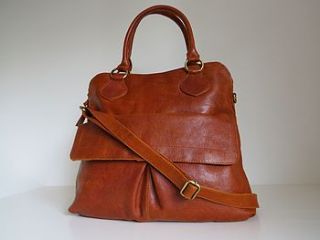leather handbag with pocket by the leather store