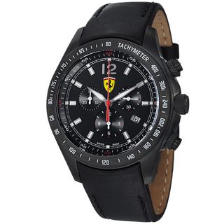 Ferrari Men's FE 07 IPB CP BK 'Scuderia' Black Dial Chronograph Quartz Watch Ferrari Men's More Brands Watches