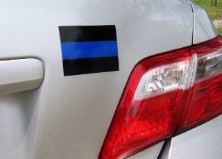 Thin Blue Line Decal Magnet 2 by 3 Inch  