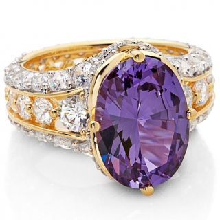 Victoria Wieck Absolute™ Oval Simulated Alexandrite Eternity Ring