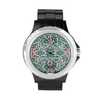 301 Aztec Fabric Print Wrist Watch