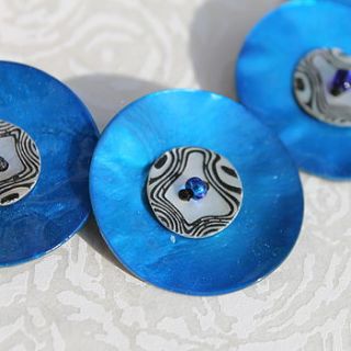 full moon blue swirl necklet sold by alison dymond