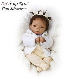Lorna Miller Sands Tiny Miracles Destiny Vinyl Lifelike African American Collectible Baby Doll by Ashton Drake Toys & Games