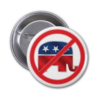 Anti Republican Round Button
