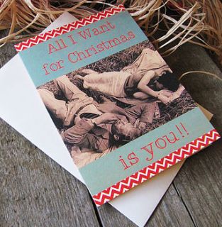 'all i want for christmas is you' card by precious little plum