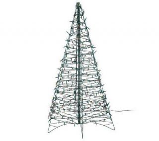 Pre Lit 5 Fold Flat Outdoor Christmas Tree by Lori Greiner —