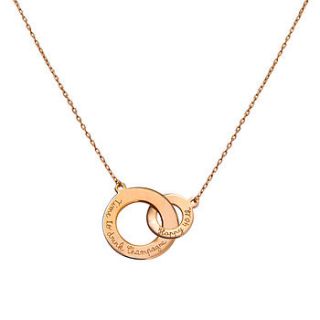 birthday's gold plated intertwined necklace by merci maman