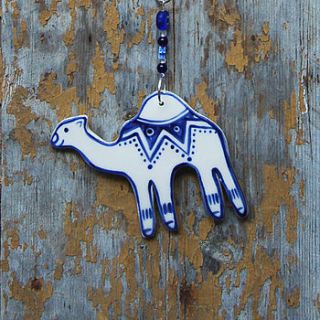 ceramic camel shape hanging decoration by roelofs & rubens