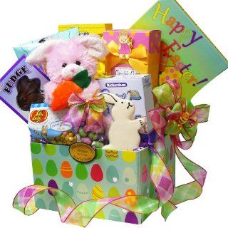 Art of Appreciation Gift Baskets Easter Bunny Chocolate and Candy Care Package Box, Pink or Purple Rabbit  Gourmet Chocolate Gifts  Grocery & Gourmet Food