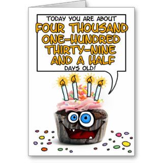 Happy Birthday Cupcake   11 years old Card