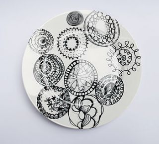 funky circles dinner plate by victoria mae designs