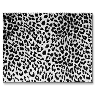 Leopard's texture (black & white) calendars