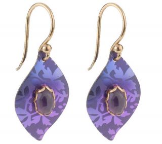 Holly Yashi Gemstone Leaf Design Earrings —