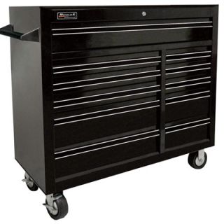 Homak Pro Series 41in. 11-Drawer Rolling Tool Cabinet — Black, 42in.W x 18 1/8in.D x 38 3/4in.H, Model# BK04011410  Tool Chests