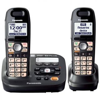 DECT 6.0+ Digital Cordless Answering System with 2 Handsets   Titanium Black