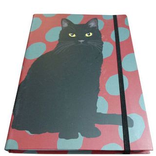 pocket notebooks with black cat cover by velvet brown
