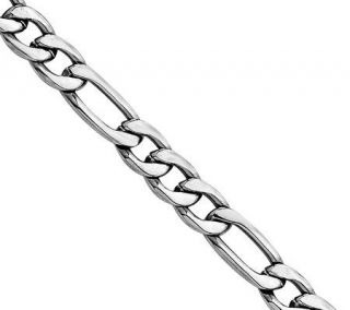Steel by Design 6.3mm 24 Figaro Chain Necklace —