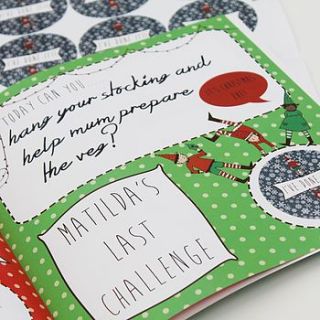 personalised 'countdown to christmas' book by lou brown designs