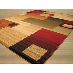 EORC Modern Boxes Rug (7'10 x 9'10) EORC 7x9   10x14 Rugs