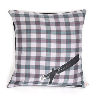 luckley tartan 'angel of the north' cushion by romance is dead