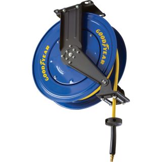 Goodyear Retractable Air Hose Reel with Hose — 3/8in. x 50ft., Model# 46731  Air Hoses   Reels