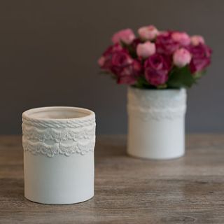 little lace flower vase by the flower studio