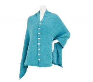 Irish Convertible Poncho with Button Detail —