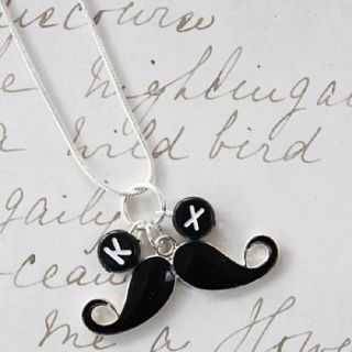 personalised quirky moustache necklace by zamsoe