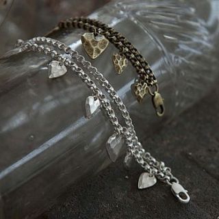 bracelet with heart charms by tutti&co