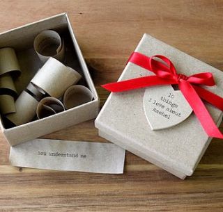 personalised '10 things i love about you' box by posh totty designs interiors