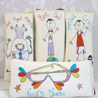 personalised 'four eyed monster' glasses case by seabright designs