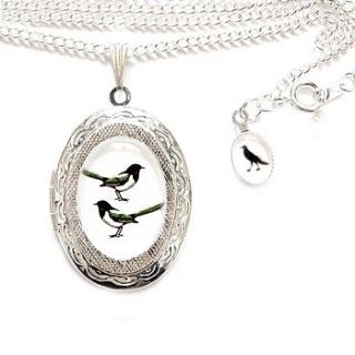 'two for joy' magpie locket by the mymble's daughter