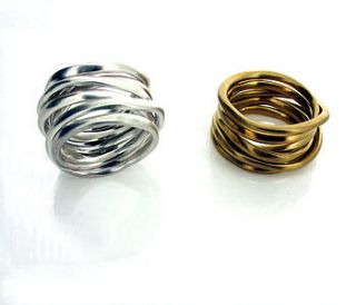silver or gold coiled ring by will bishop jewellery design