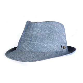 'fulham' linen blend trilby by eureka and nash