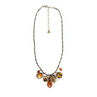 bohm autumn leaves necklace gold special price by lytton and lily vintage home & garden