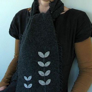 lambswool and felt seedlings scarf by donna smith designs