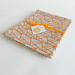 geometric triangles cotton tea towel by annabel perrin