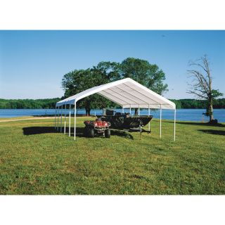 ShelterLogic Super Max 18Ft.W Commercial Canopy — 30ft.L x 18ft.W x 11ft.H, 2in. Frame, 12-Leg, Model# 26767  Super Max   2in. Dia. Frame Canopies